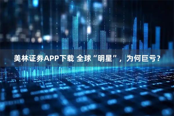 美林证券APP下载 全球“明星”，为何巨亏？